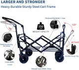 Collapsible Wagon 140L Wagons Carts Foldable with Removable Canopy, Folding Wagon Cart with Wheels T3060P247159