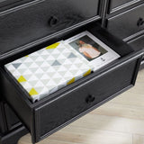 Modern Farmhouse 6-Drawer Chest of Drawers for Bedroom, Wooden Bedroom Drawer Dresser with 6 Storage W2275P224406