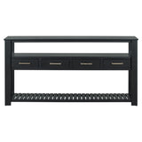 U_STYLE Modern Console Table Sofa Table for Living Room with 4 Drawers and 2 Shelves GL-N711P234484B