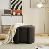 Cozy Boucle Storage Ottoman Stylish Comfort with Hidden Storage, Grey N769P199879G