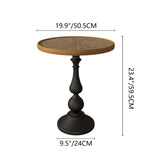 Wooden Ends Retro Side French Country Accent Coffee Side Modern Small Round Tea W808P232205