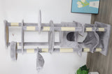 78.8 in Light Gray Cat Tree Tower with Wide Base, Large Condo, 12 Sisal Scratching Post, Big W243P326647
