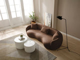Mid Century Modern Curved Living Room Sofa, Boucle Fabric Couch for Bedroom, Office, Apartment, W876102842