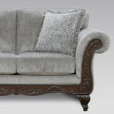 Hernen Carved Wood Frame Loveseat T2574P196578