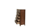 ZNTS Oak Finish 1pc Chest Of Drawers Wooden Texture 5x Drawers Storage Bedroom Furniture B011P244398