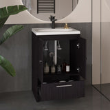 Bathroom Vanity with Two Doors, Two Drawers Madison, Black B070P316866