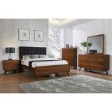 Dark Walnut 2-drawer Nightstand B062P145475