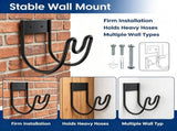 2 PCS Wall Mount Garden Hose Holder, 304 Stainless Steel Hose Hanger with UShaped Nozzle Slot, 87684201