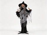 6.3FT Halloween Animatronic Witch, Sound Activated Talking Witch with Glowing Red Eyes & Poseable 67255901