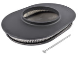 12" Oval Fully Finned Black AluminumElement Suit 4 Barrel Carbs Air Cleaner Fits for SBC Classic 81079775