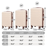 20"/24"/28" 3 pcs/set in ABS Spinner Wheel Luggage, Matching Color , With Combination Lock W2787P278782