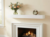 60'' Paulownia Fireplace Mantel Solid Wood Wall-Mounted & Floating Shelf for Home Decor W2640P454232