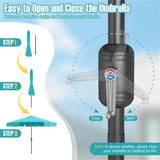 10 Feet Patio Umbrella with Crank Tilt Adjustment - Turquoise 93531992