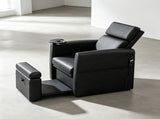 Black PVC Electric Reclining Pedicure Chair 77802564