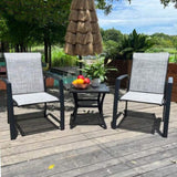 VRSHWO Garden Patio Chairs Set of 2, All Weather Metal Outdoor Dining Chairs , Garden, Poolsides, W213P335869