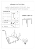 ZNTS Grey Finish Dinette 5pc Set Kitchen Breakfast Counter height Dining Table w wooden Top Upholstered B01146569