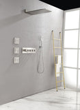 Wall Mounted Waterfall Rain Shower System With 3 Body Sprays & Handheld Shower TH-78109-NS