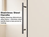 48.in W x 72.in H Frameless Shower Single Sliding, 1/4 inch Thick Clear Tempered Glass Shower W3048P469329