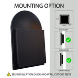 24x36 Inch Arched Recessed Medicine Cabinet, Metal Framed Bathroom Wall Cabinet with Mirror and W1435P182919