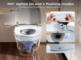 Smart Toilet with Foam Shield, Zero Water Pressure Flush, Radar Sensor, Foot Operated Heated T5595P496446