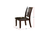 Charlton Slat Back Dining Side Chairs in Espresso, Set of 2 SR011285