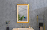 42 in. W x24 in. H Oversized Rectangular Framed LED Mirror Anti-Fog Dimmable Wall Mount Bathroom W928P178372
