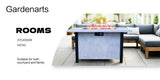 44" W x 25" H Outdoor Patio Propane Gas Fire Pit Table - 50,000 BTU High-temperature-resistant W2691P231636