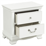 ZNTS Classic Traditional Style 1pc Nightstand Wood White Finish Dovetail Drawers Bed Side Table Bedroom B01146479