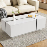 U-Can 47.2''-72.7'' Extendable Table, Multi-Functional Table with High-Gloss Finish, N724P292070K