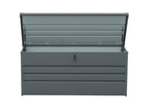 260 Gallon Metal Outdoor Deck Box Waterproof, Extra Large Patio Storage Box with Lockable Storage 02774007