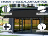 118.1"D x 59.1"W x"H Retractable Awning Black 85522071