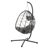 ZNTS Egg Chair Stand Indoor Outdoor Swing Chair Patio Wicker Hanging Egg Chair Hanging Basket Chair 93466890