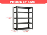 5-Tier Heavy Duty Metal Storage Shelving Unit, 2000 LBS Load Capacity Adjustable Shelves Organizer 50667455
