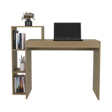 Britt 43" Wide Four Shelves Writting Desk, Home Office, Living Room, Gamer Desk Natural Oak B070P254783