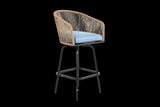 Outdoor Bar Stools Set of 4, 4-Piece Patio Bar Stools Armrests, All Weather Rattan Bar Chairs W640P256797