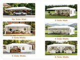 10x20ft Pop Up Canopy Tent with Detachable Sidewalls, 3-Level Adjustable Height Heavy Duty Metal 45626505