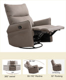 ZNTS Rocking Recliner Chair,360 Degree Nursery Rocking Chair,Glider Chair,Modern Small Rocking 83570915