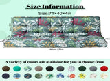 Outdoor Swing Cushions 70 Inch, Waterproof 4" Thick Porch Swing Cushion Replacement with Backrest 61117251