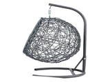 Cat Swing Bed with Stand & Cushion, Cat Egg Chair with Rattan Wicker Appearance, Indoor Hanging 05489427