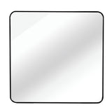 36in x 36in Inch Black Metal Framed Square Bathrrom Mirror for Wall. W2203P310398