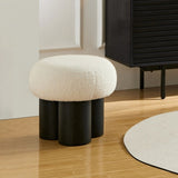 W8017-1 White lamb wool seat, barrel PVC pipe with black ash willow W2085129980