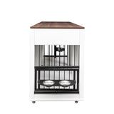 ZNTS Heavy duty dog cage, suitable for medium to large dogs, furniture style cage, with double door pet 71893132