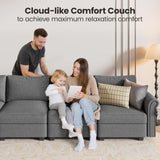 Modern 5-Seater Sectional Sofa with Chaise Lounge, Convertible U Shaped Sofa Couch with Storage, B2716P356022