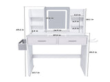 LED Mirror Vanity Dressing Table with Lights for Women & Girls - 3-Color Adjustable Light Strips, 2 99016202