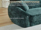 87-inch Curved Convertible Sofa Recliner, 2-in-1 Fold-Out Sofa Bed, with Pull-Out Base and Deep Seat W3505P465317