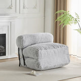Latina Indoor Foldbable Bean Bag Lounge chair, Light Gray N775P265519G