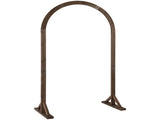 Wooden Wedding Arch 6.8ft Dark Brown, Round Top Classic Style Ceremony Backdrop, Indoor & Outdoor 61002976