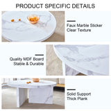 A white MDF material circular patterned coffee a 31.4-inch white center modern coffee W1151131600
