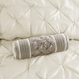 7 Piece Tufted Comforter Set Ivory King B03596991
