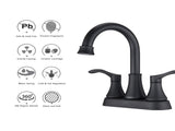 2-handle Lavatory Faucet Bathroom Sink Faucet DS-02-CD-011-541-MB